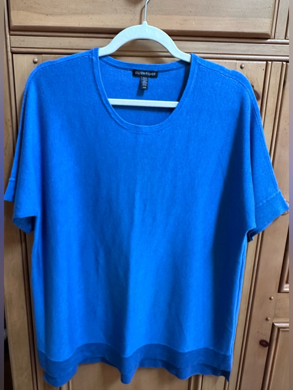 Eileen Fisher Blue Top Large EUC